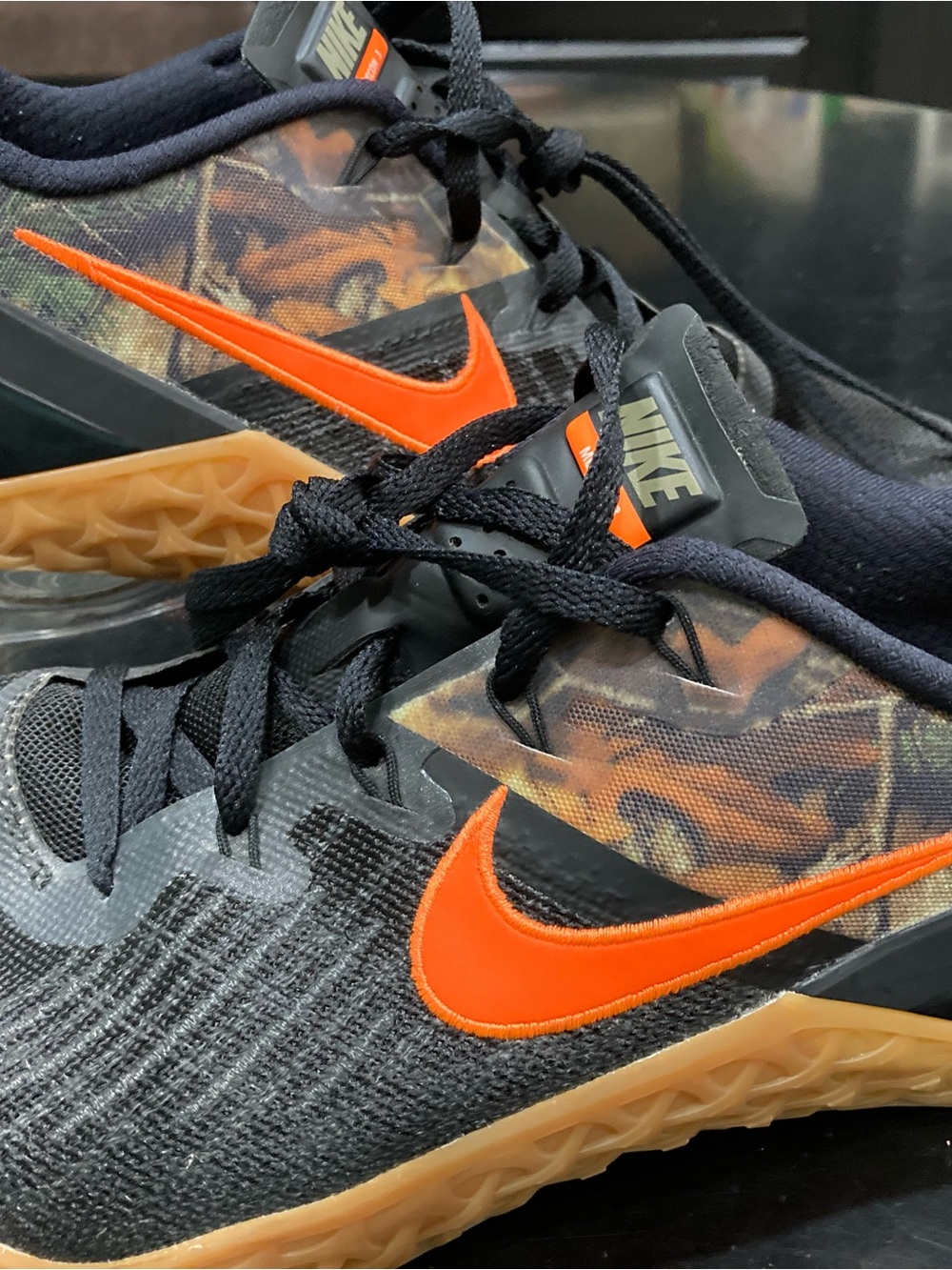 Nike Men’s Sneakers - Metcon 3 Black with Orange Swoosh Training